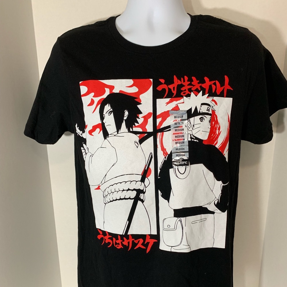 VTG 2002 Naruto Sasuke Duel T shirt Sz M. NWT